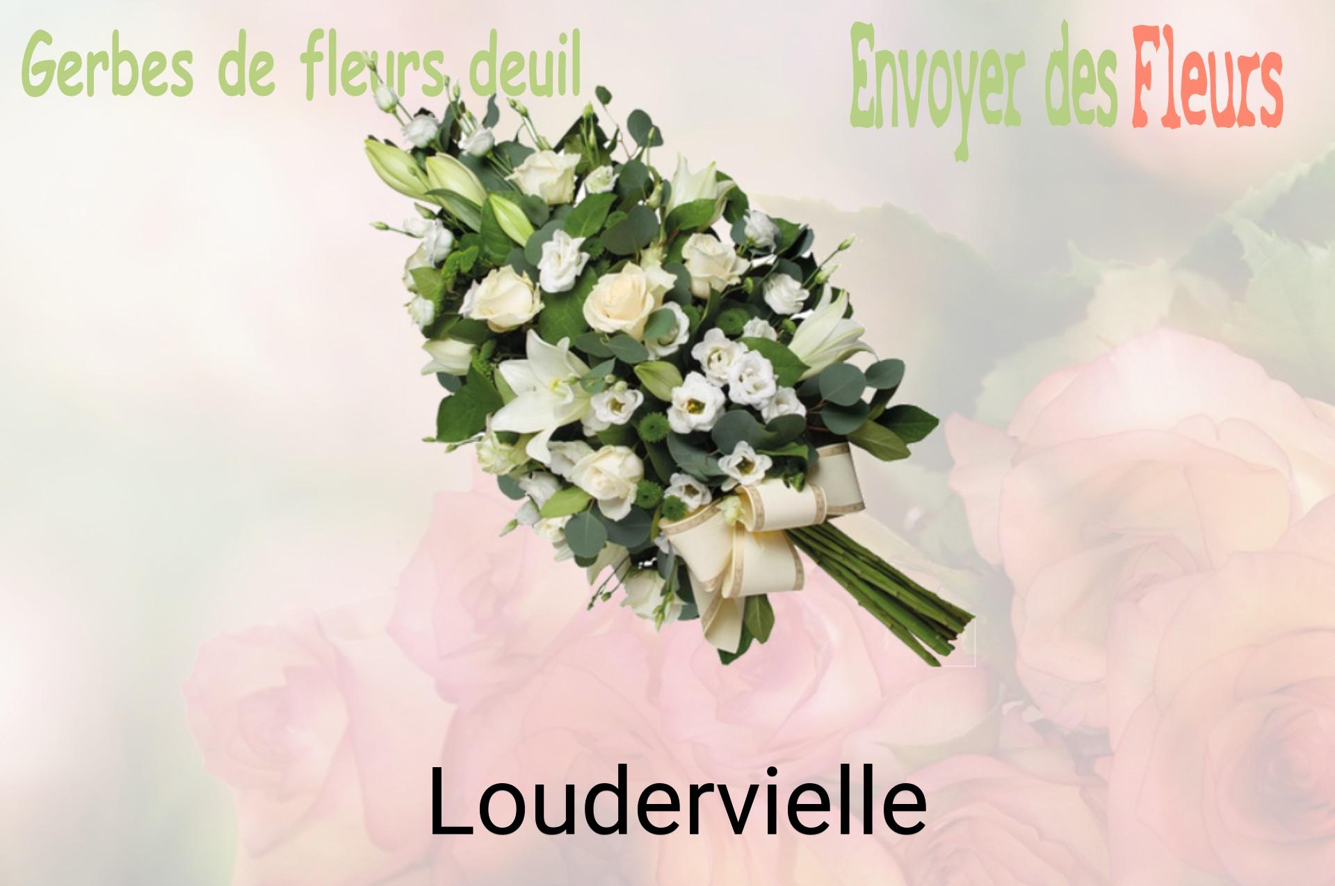 Gerbe de fleurs de deuil livrée à Loudervielle